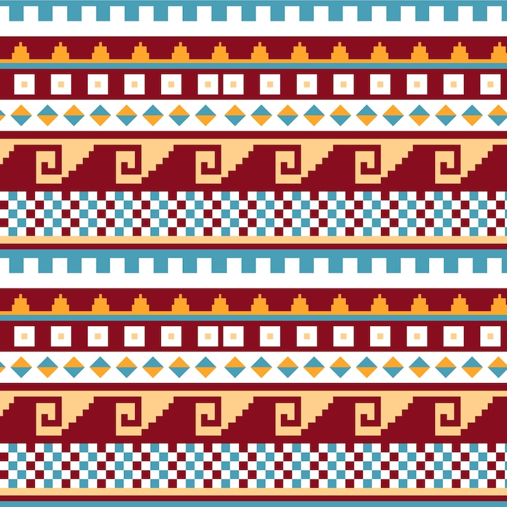 Kostenlose Vektor peruanische musterillustration des flachen designs