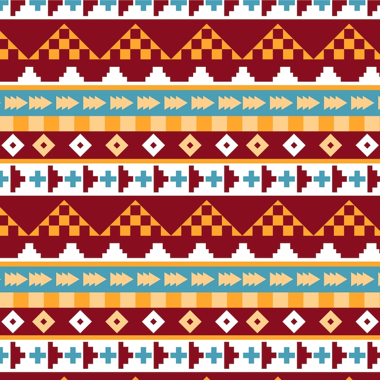 Kostenlose Vektor peruanische musterillustration des flachen designs