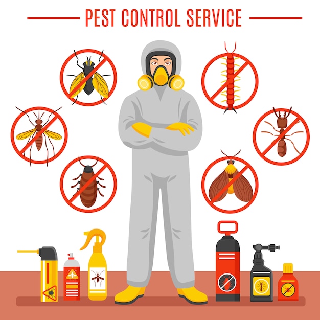 Kostenloser Vektor pest control service illustration
