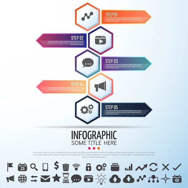 Pfeil-infografik-design-vorlage