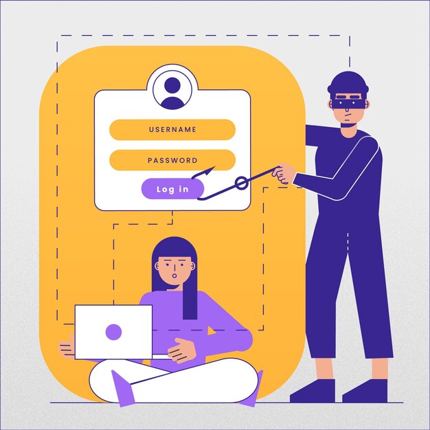 Phishing-Konto-Konzept