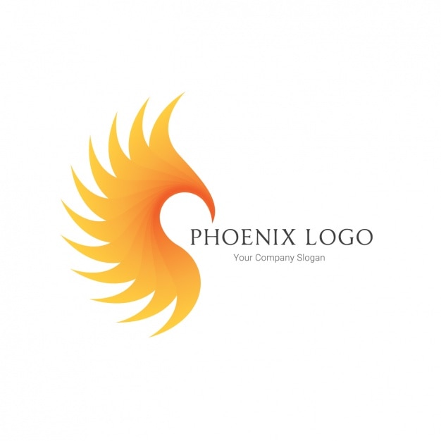 Kostenloser Vektor phoenix silhouette-logo-vorlage