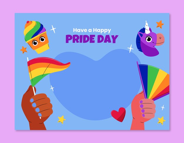Photocall-Vorlage für die Feier des Pride Month