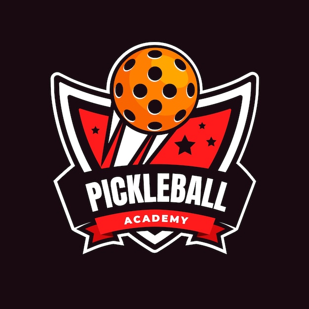 Kostenloser Vektor pickleball-logo-design-vorlage