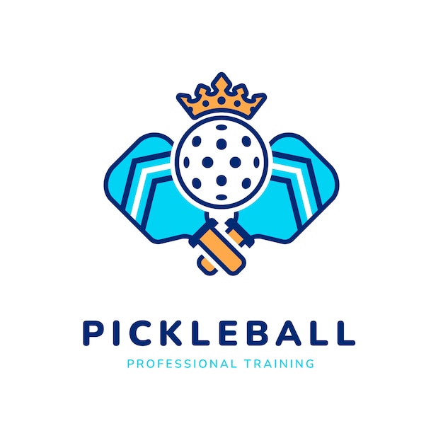 Kostenloser Vektor pickleball-logo-vorlage