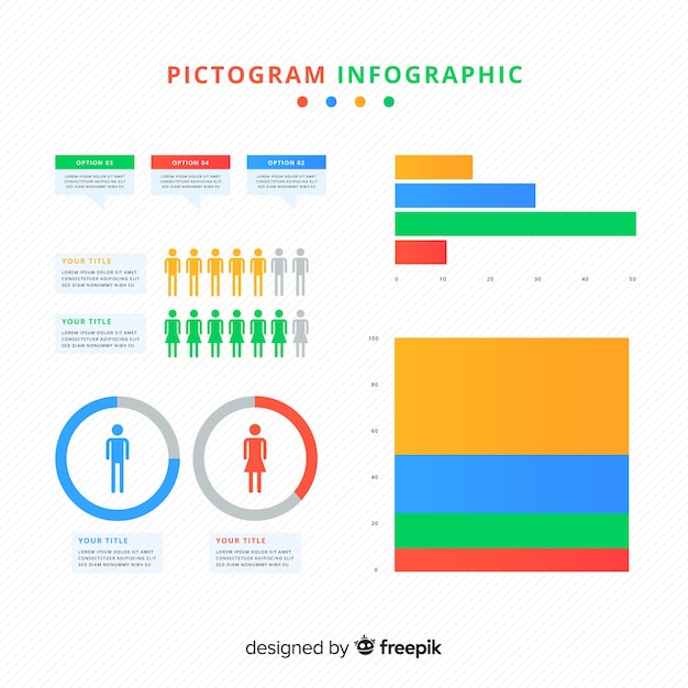 Kostenloser Vektor piktogramm infografik