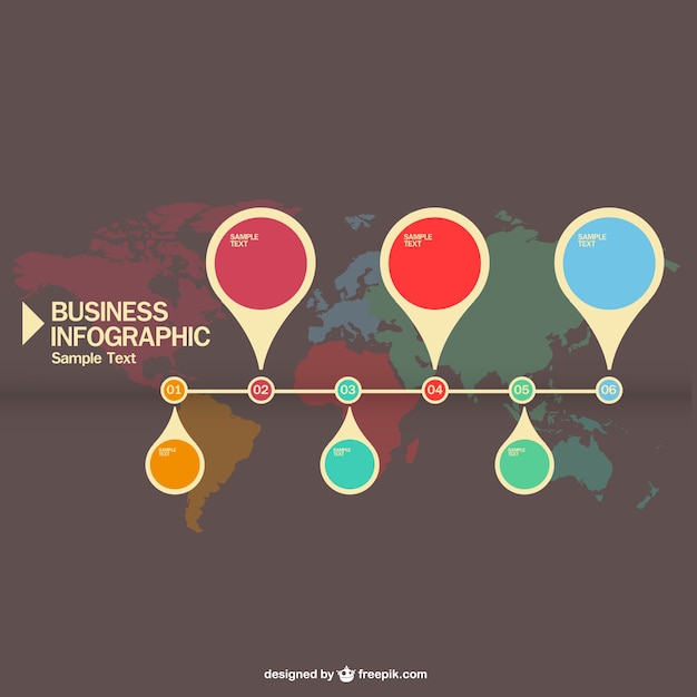 Pin karte vektor infografie