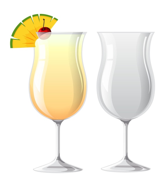 Pina colada-cocktail im glas