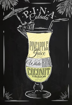 Pina colada cocktailkreide