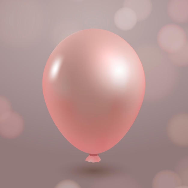 Kostenloser Vektor pinkfarbener glitzerparty-ballonvektor