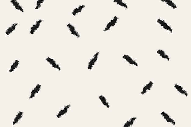 Pinselmuster hintergrund schwarz doodle vektor, einfaches design