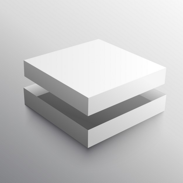 Kostenlose Vektor pizza-boxen, mock-up