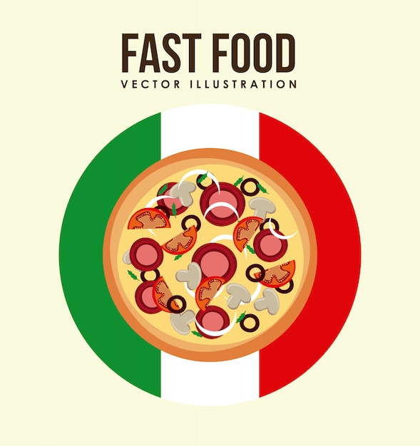 Kostenloser Vektor pizza-design