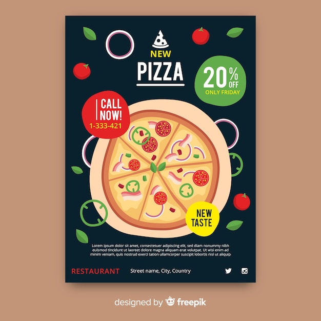 Pizza-flyer-vorlage