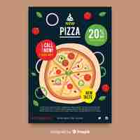 Kostenloser Vektor pizza-flyer-vorlage