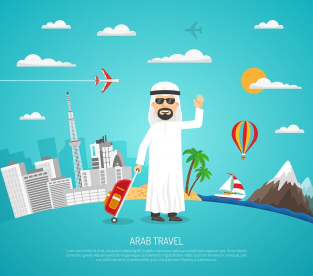 Plakat der arabischen Reise
