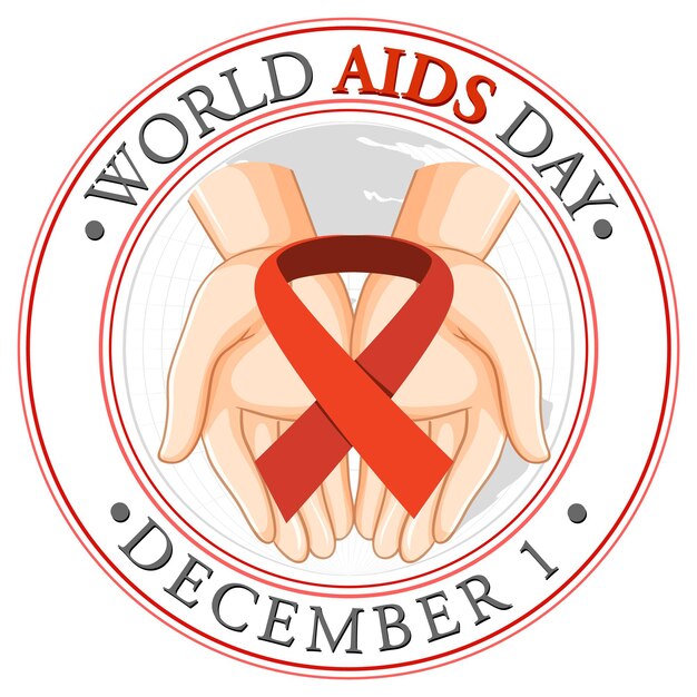 Plakatdesign zum welt-aids-tag