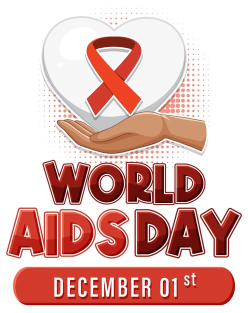 Plakatdesign zum welt-aids-tag