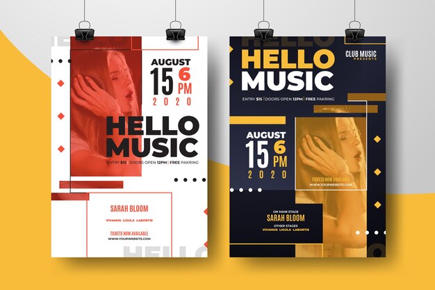 Plakatvorlage des abstrakten Musikfestivals