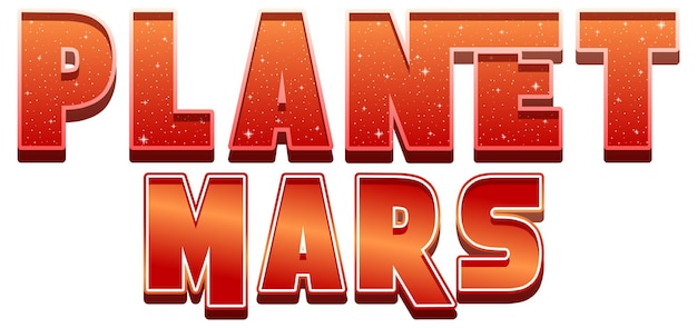 Planet mars wort-logo-design