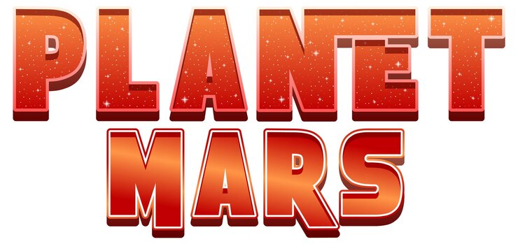 Kostenlose Vektor planet mars wort-logo-design