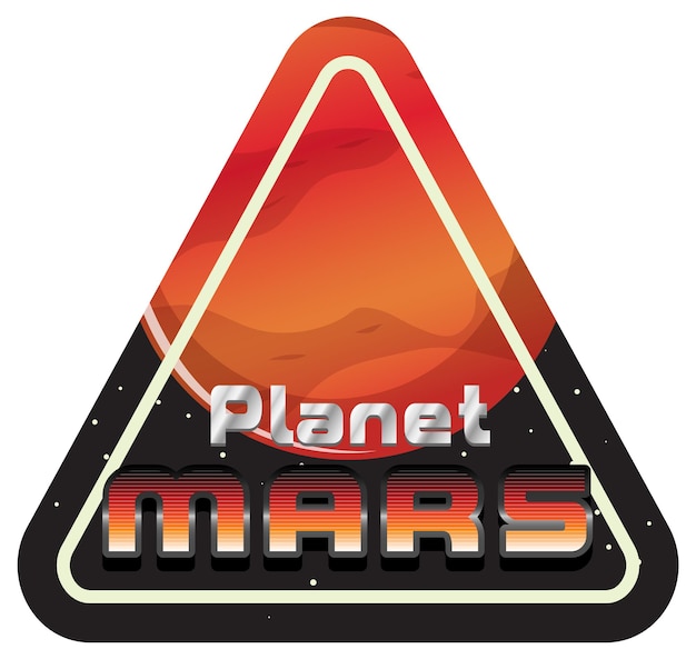 Kostenloser Vektor planet mars wort-logo-design