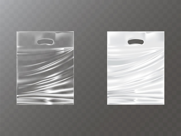 Plastikpakete mit Handloch realistisch