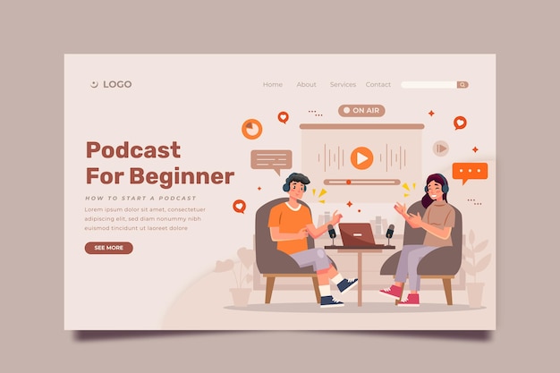 Podcast-landingpage-vorlage