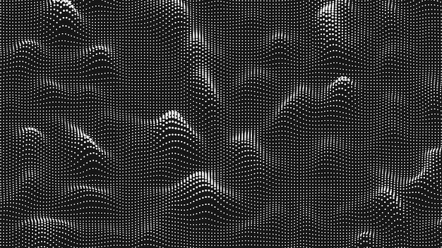 Point Wave Bump Textur Abstrakter Punkthintergrund Technologischer Cyberspace-Hintergrund