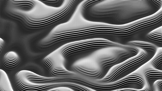 Point Wave Noise Textur Abstrakter Punkthintergrund Technologischer Cyberspace-Hintergrund