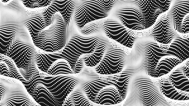 Point Wave Noise Textur Abstrakter Punkthintergrund Technologischer Cyberspace-Hintergrund