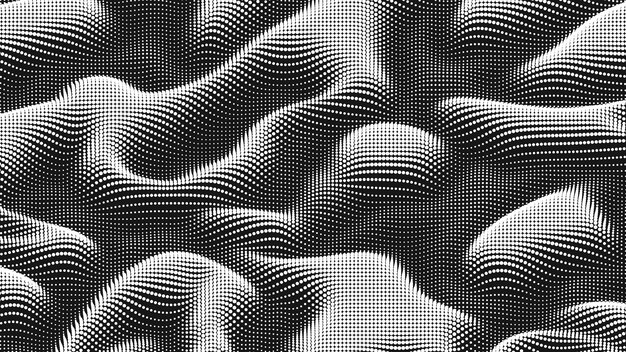 Point Wave Noise Textur Abstrakter Punkthintergrund Technologischer Cyberspace-Hintergrund