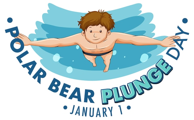 Polar bear plunge day januar symbol