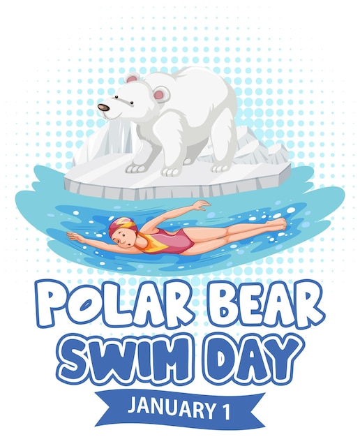 Polar bear plunge day-symbol