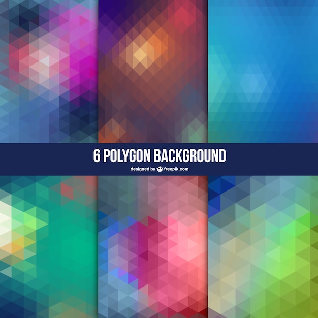 Polygon abstrakten Hintergrund Set