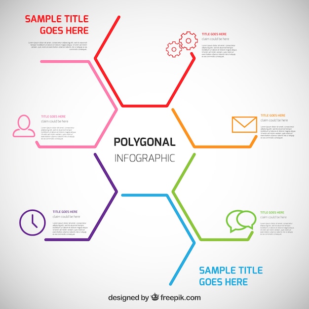 Kostenloser Vektor polygon-infografik