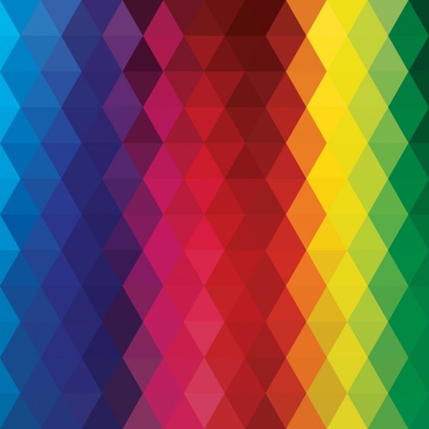 Polygonal Hintergrund mit Regenbogenfarben