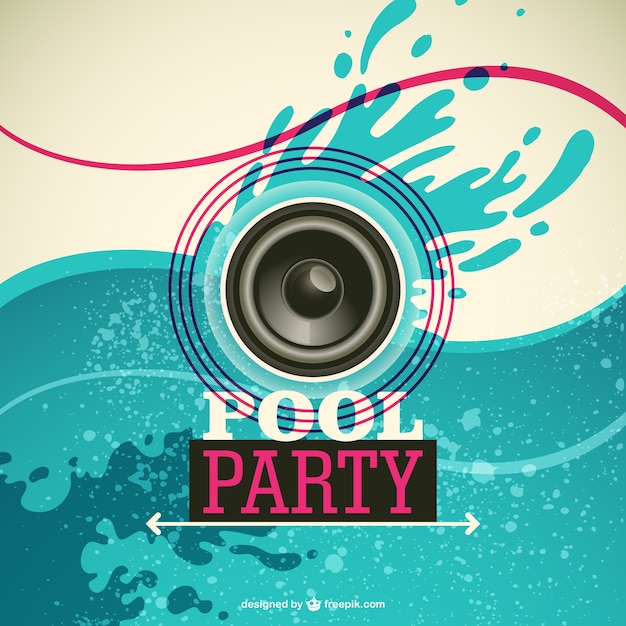 Pool-party vector einladung