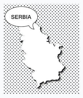 Pop-art-karte von serbien