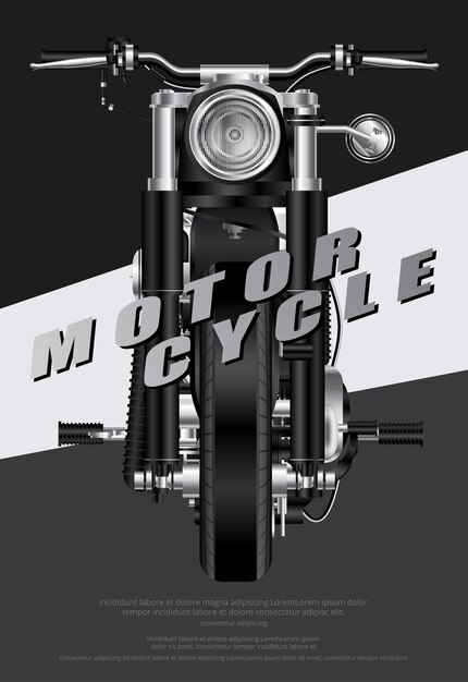 Poster Chopper Motorrad isolierte Vektor-Illustration