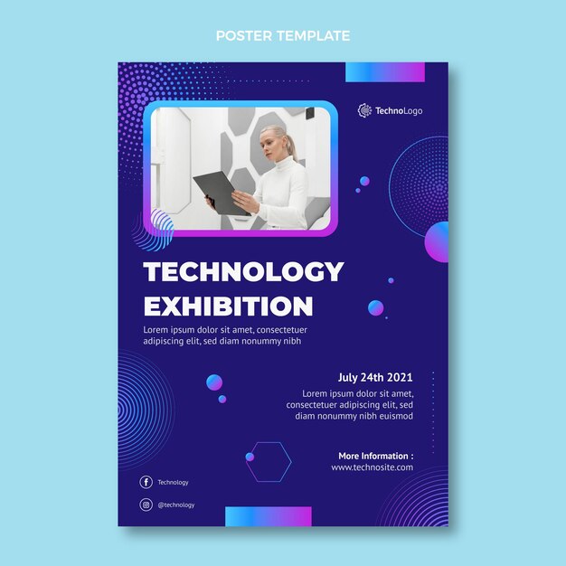 Poster mit Farbverlaufshalbtontechnologie