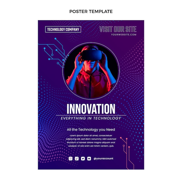 Poster mit Farbverlaufshalbtontechnologie
