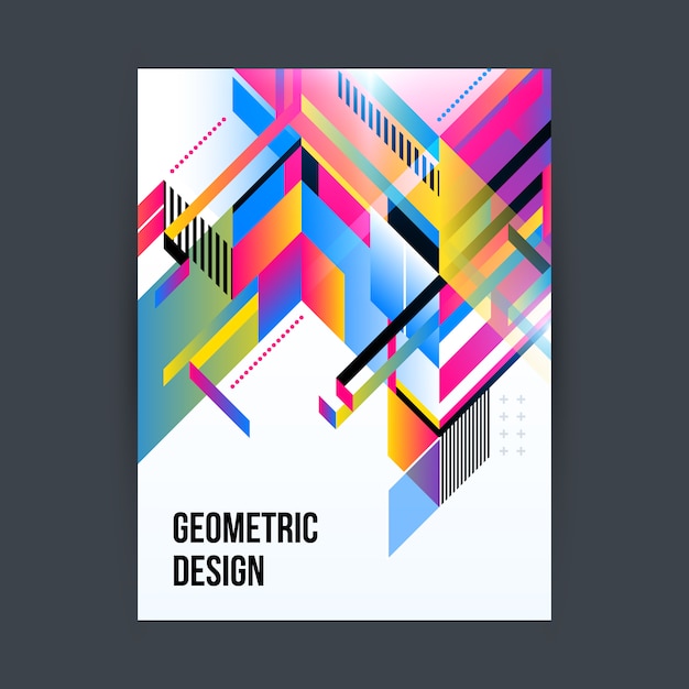 Poster mit geometrischem design