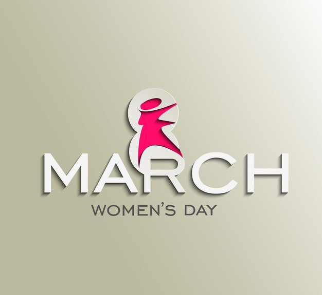 Posterdesign zum Frauentag am 8. März.