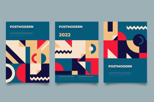 Postmoderne business-cover-sammlung