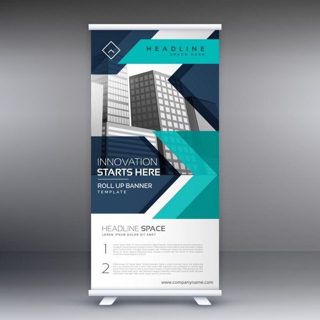 Präsentation aufrollen Banner-Display