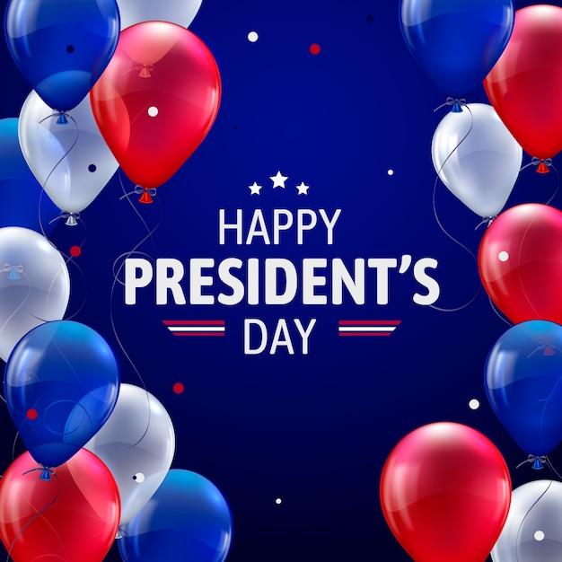 Präsidententag mit realistischen Luftballons