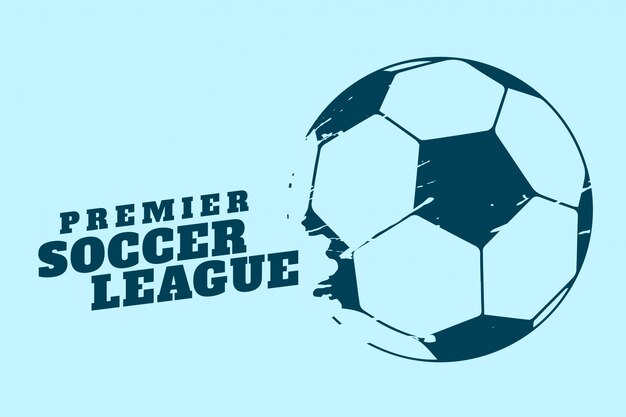 Realistische Fussball Plakat Vorlage Kostenlose Vektor