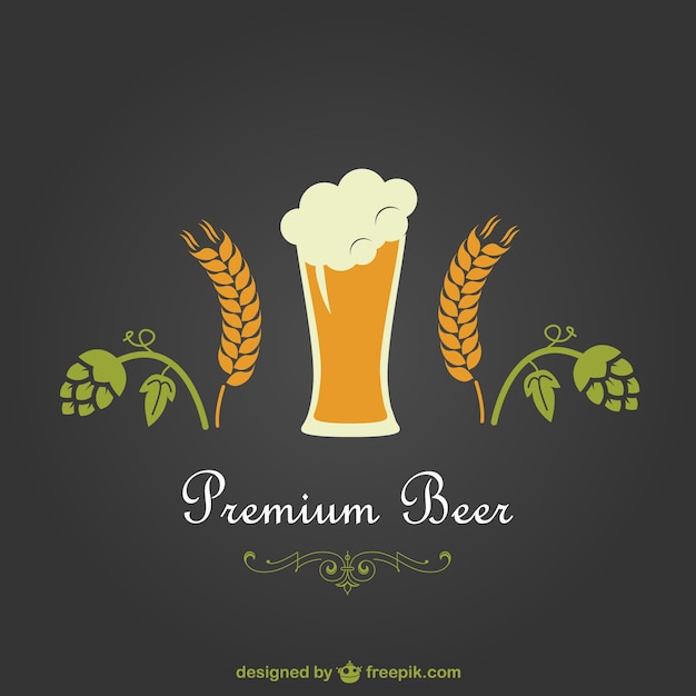 Kostenloser Vektor premium-bier vektor-design