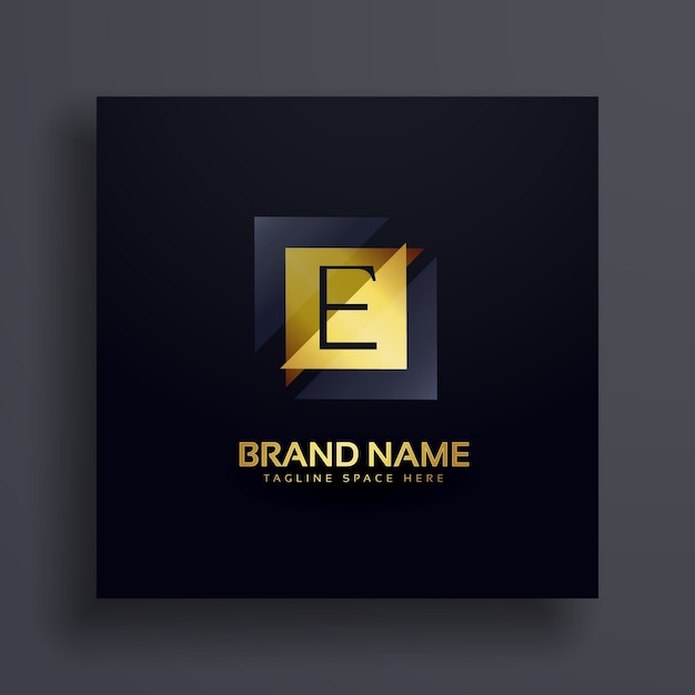 Premium-buchstabe e-konzept-logo-design